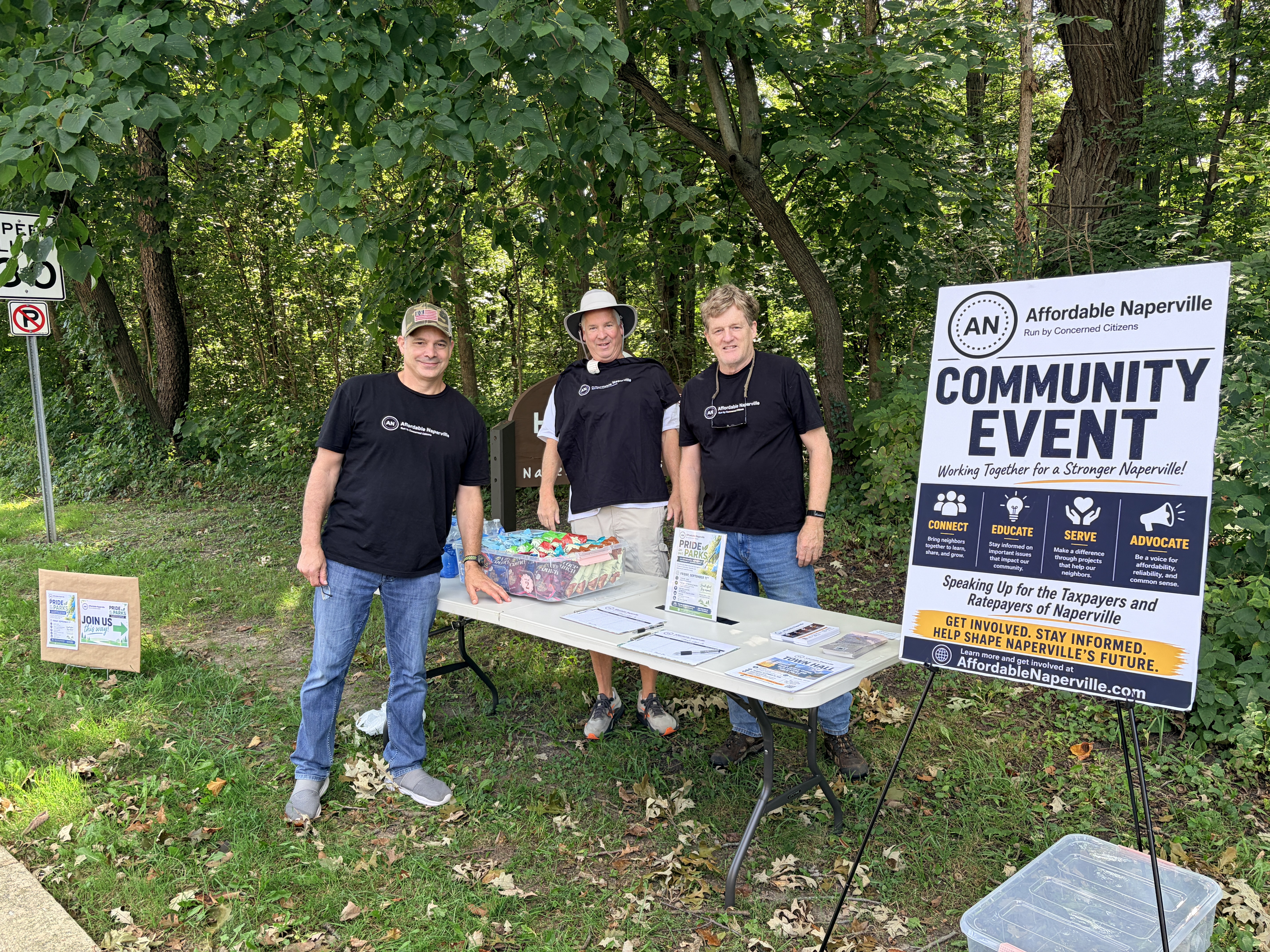 Affordable Naperville volunteers at a community event table